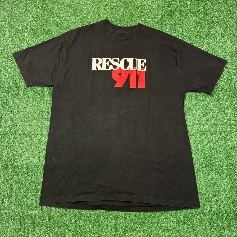 Vintage 90s Rescue 911 William Shatner CBS Movie Promo‎ Graphic T-shirt